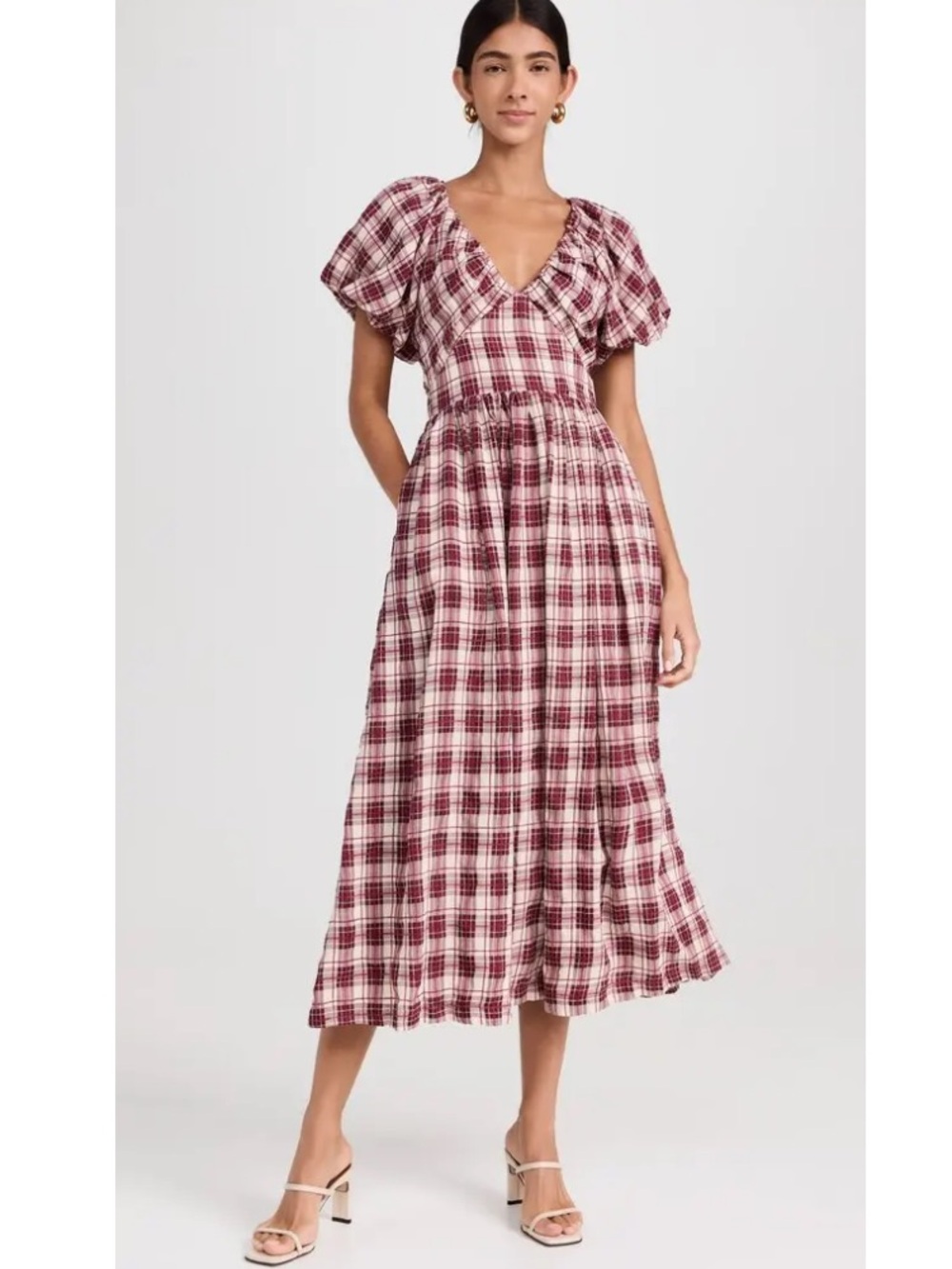 En Saison Colebee Plaid Maxi Dress M